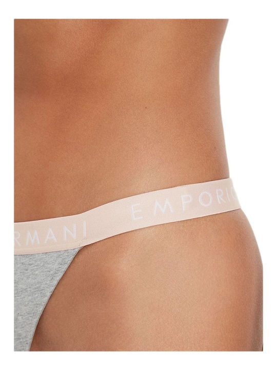 Βαμβακερά Γυναικεία String 2Pack Ανοιχτό Γκρι