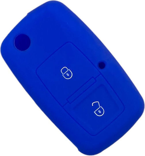 Car Key Cover Case made of with 2 Buttons for Audi / Seat / VW in Red Color