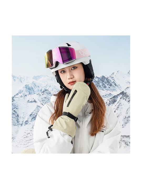 Qunature Ανδρικά Γάντια Σκι & Snowboard Μαύρα