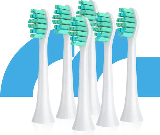 Periuță de dinți electrică sonică Maltec Toothie X1 cu 6 capete 6 programe diferite 45.000 vibrații pe minut cu husă inclusă Alb