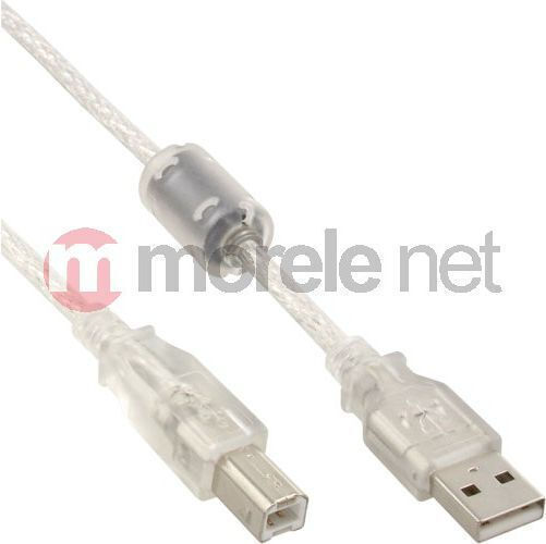 InLine 2m USB 2.0 Cable A-Male to B-Male Transparent (34518)