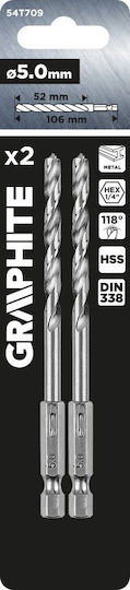 Set 2 Burghie cu Tija Hexagonală pentru Metal