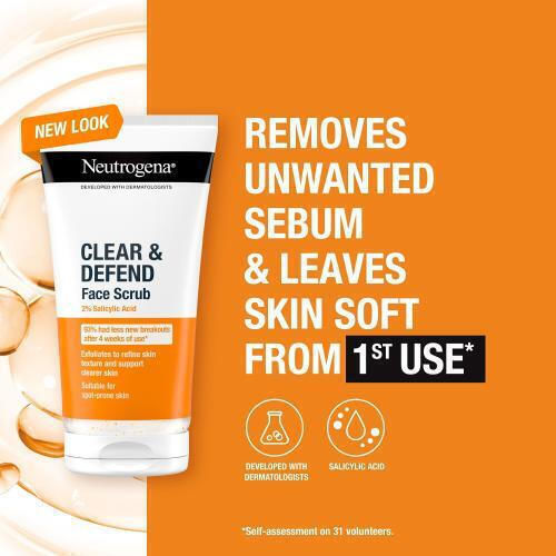 Neutrogena Clear & Defend Face Scrub Скраб за Лице & Устни 150мл
