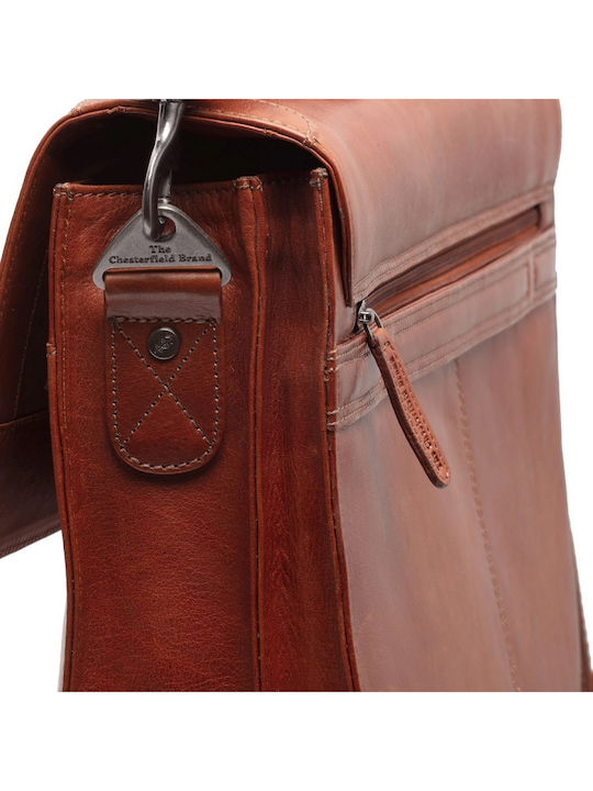 Leather Men's Briefcase Tabac Brown C40.110131