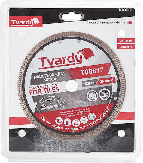 Diamond Disc Porcelain 200 X 10 X 22.23 Mm Tvardy T00817
