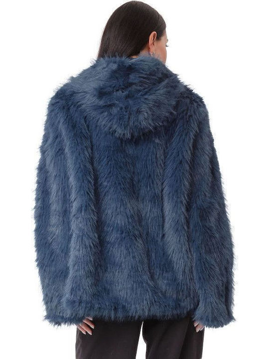 Women's Short Fur Blue