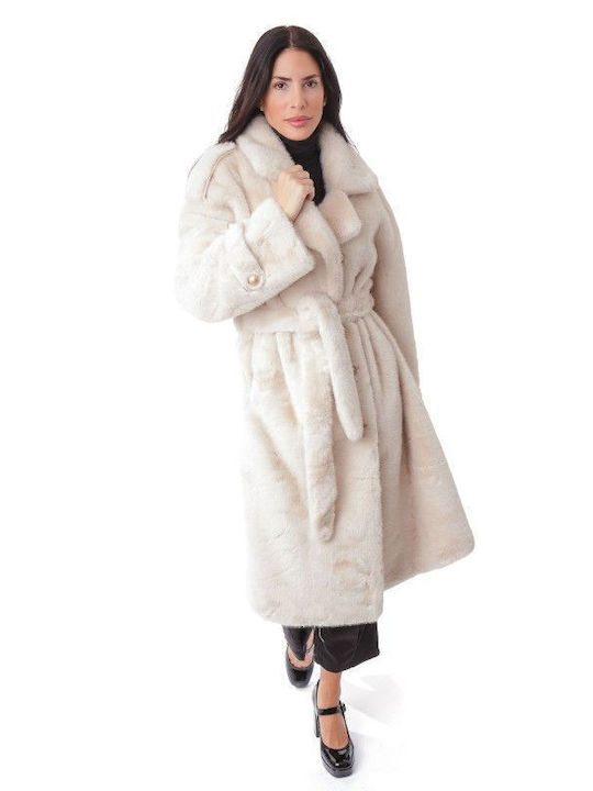 Women's Short Fur Beige