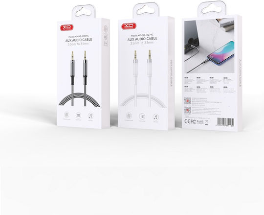 XO 3,5mm Klinkenkabel 3,5mm Stecker - 3,5mm Stecker Schwarz 1m