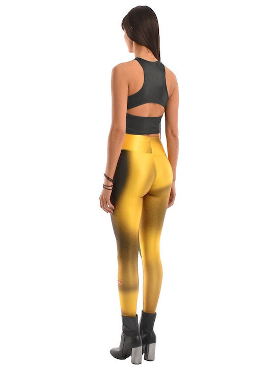 Obvious Clothing Women's Legging High Waisted Spray Yellow