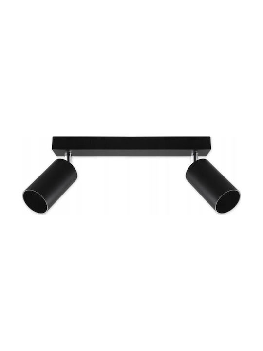 Masterled Lumină Dublu Spot în Culoare Negru