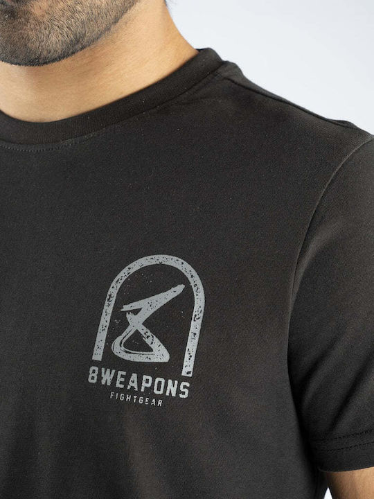 8 Weapons Short Sleeve Shirt 8010054 for Muay Thai Black