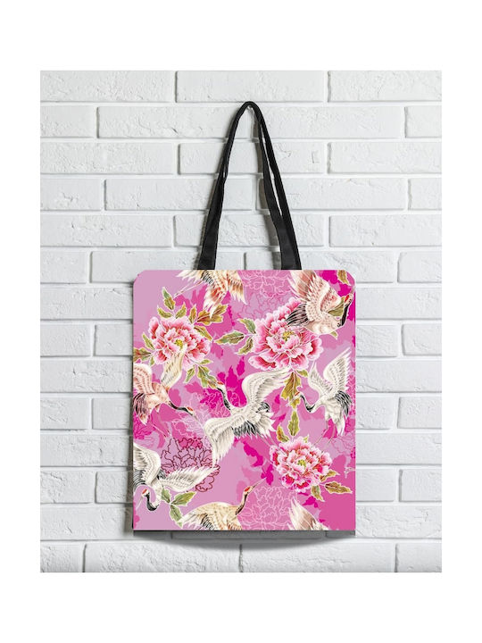 Brainfood Fabric Shopping Bag Pink