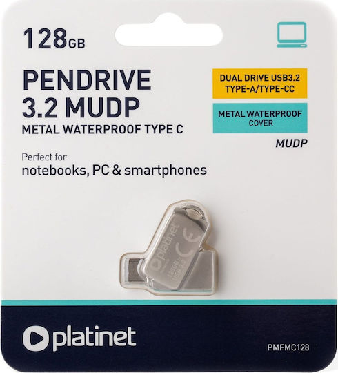 Platinet 128GB USB 3.2 Stick with connection USB-C