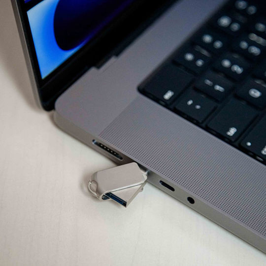 Platinet 128GB USB 3.2 Stick with connection USB-C