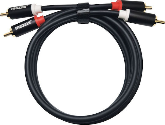 Mozos Kabel RCA-Stecker - RCA-Stecker 1m MCABLE-2R2R