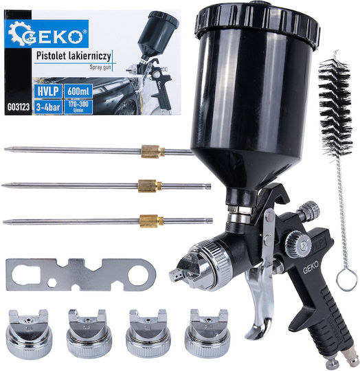 Geko Hvlp Πιστόλι Βαφής Αέρος HVLP Άνω Δοχείου 1.3mm