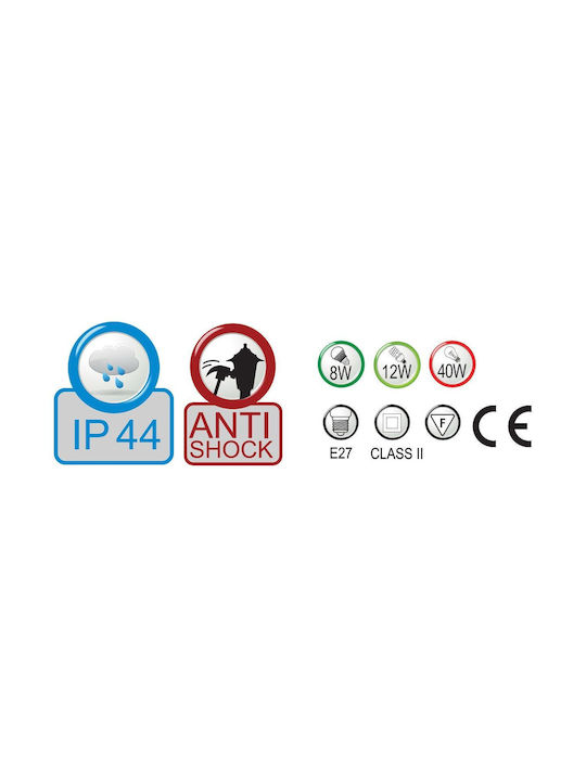 Horoz Electric Corp de iluminat de Exterior E27 în Culoare Alb 400.020.118