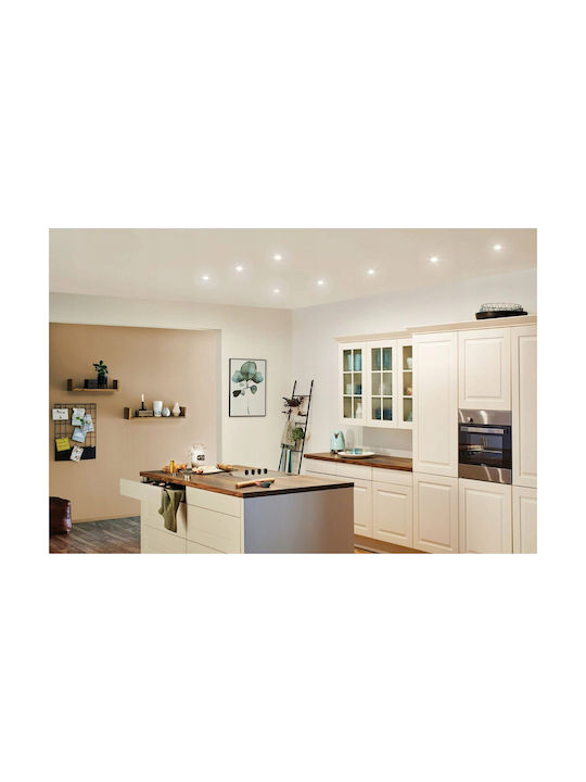 Rectangle Plastic Recessed Spot with Integrated LED and Warm White Light White 4x3cm. 1pcs