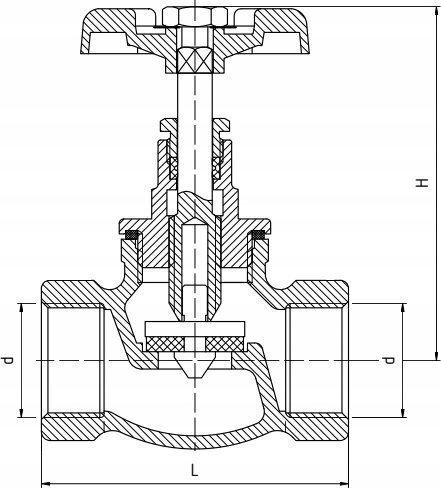 Hydroland Brass Valve with Output 50mm and Length 14.3cm Bronze