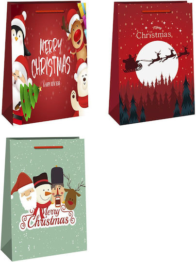 XMASfest Χριστουγεννιάτικη Τσάντα για Δώρο Κόκκινη 40x17εκ.