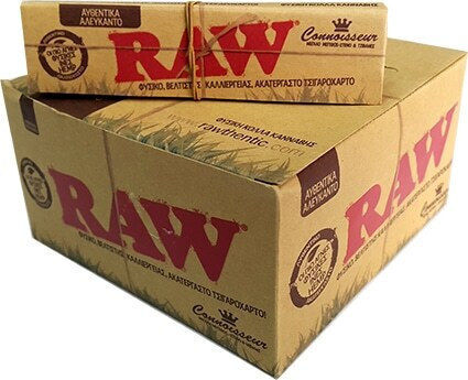 Raw Classic Zigarettenpapier King-Size Slim mit Kegelspitzen 32 Blätter 1Stück