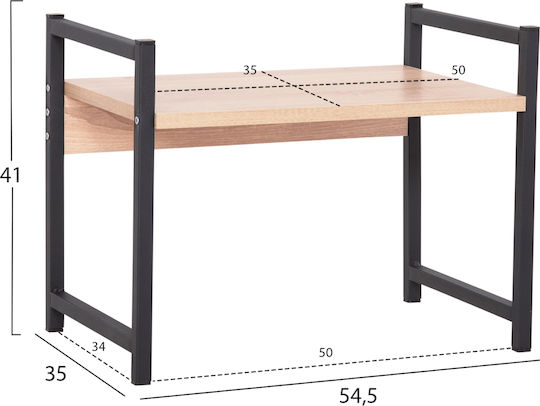 HomeMarkt Tabletop Plastic Base 54.5x35x41cm Black