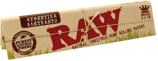 Raw Organic Hemp Cigarette Rolling Papers Slim King Size with Cone Tips 32 sheets 1pcs