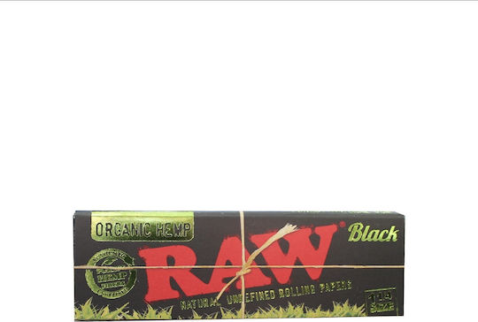 Raw Organic Hemp Black Χαρτάκια Στριφτού Τσιγάρου 1+1/4 50 φύλλα 1τμχ