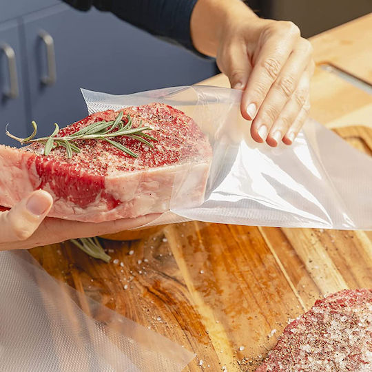 Pungi pentru Vidat Alimente Zafit, 50 Bucăți 20 X 30 Cm Reutilizabile Durabile Sous Vide Sigur pentru Mașina de Spălat Vase Fără BPA Transparent