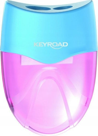 Keyroad Παστέλ Πλαστική Διπλή Ξύστρα Πολύχρωμη