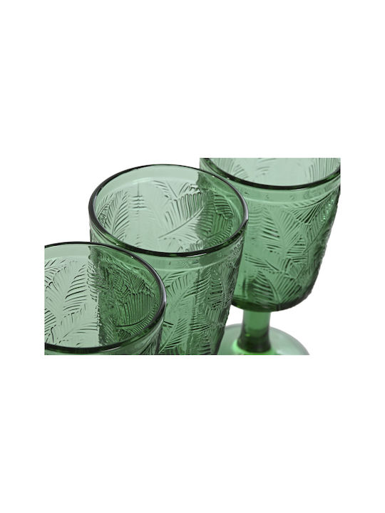 Home Esprit Set of Glasses for White and Red Wine made of Crystal in Green Color 285ml 6pcs