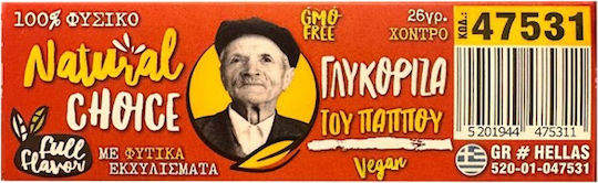 Tou Pappou Natural Choice Cigarette Rolling Papers Licorice 50 sheets 1pcs