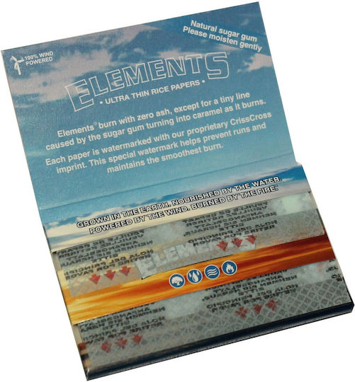 Elements Single Wide Double Cigarette Rolling Papers Double 100 sheets 1pcs