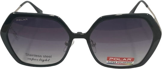 Polar Metal Eyeglass Frame with Clip On Gold Polar 519 78
