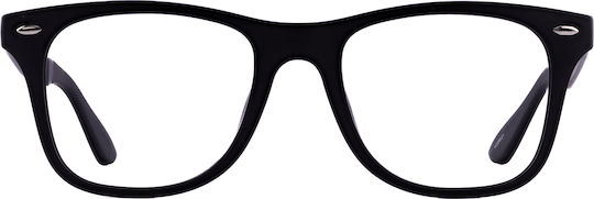 Polar Plastic Eyeglass Frame with Clip On Black Polar 467 77