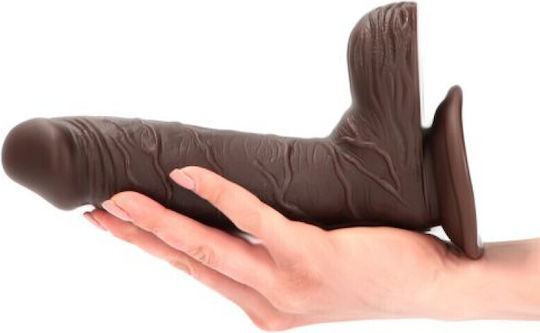 Toyz4lovers Реалистично дилдо с Топки и Вендуза Кафяв 21.5см