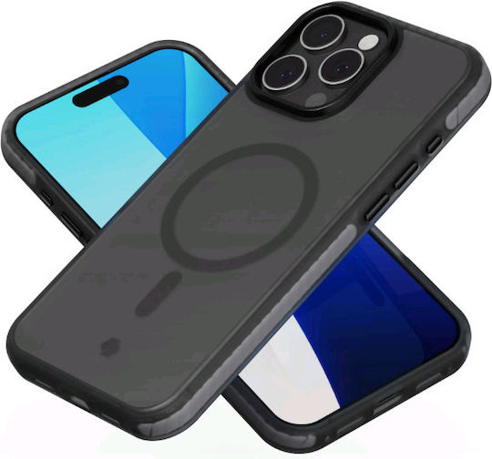 Spacecase Hybrid Fusion Mag Задна корица Пластмаса Черен (iPhone 16 Pro Max)