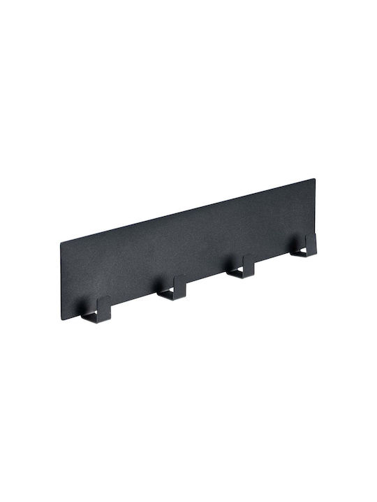 Wenko Cârlig de Baie Simplu cu șuruburi ​30x6.5cm Negru