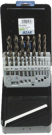 Izar Set of 19 Drills Cobaltium for Metal