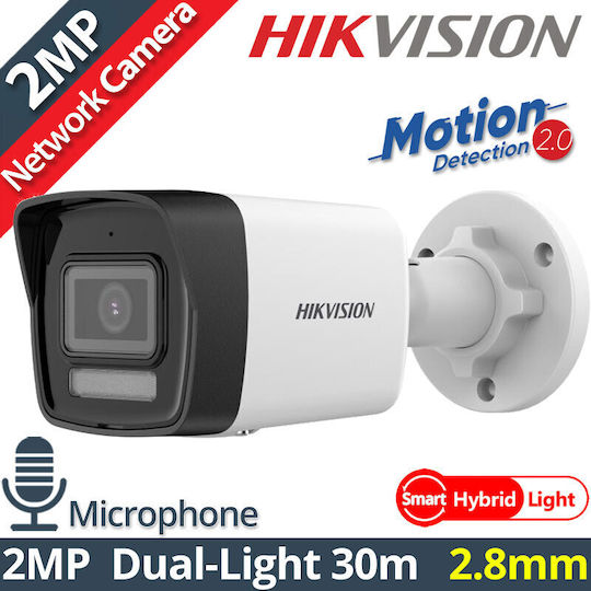 Hikvision DS-2CD1023G2-LIU IP Surveillance Camera Waterproof with Microphone and Lens 2.8mm