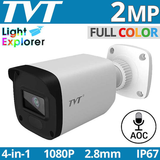 TVT TD-7421TE3(AU/WR2) CCTV Κάμερα Παρακολούθησης Full HD 1080p Αδιάβροχη με Φακό 2.8mm