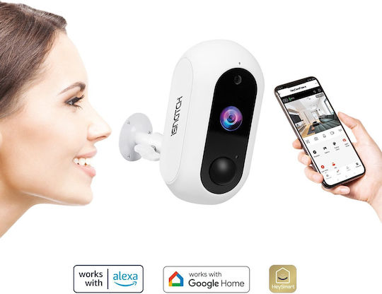 iSnatch 223046 IP Surveillance Camera Wi-Fi Full HD 1080p Waterproof Battery Powered with Two-Way Communication and Lens 3.6mm