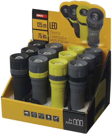 Emos Taschenlampe LED IP43 mit maximaler Helligkeit 75lm