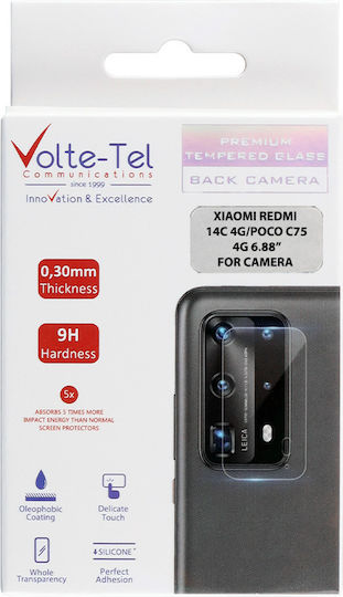 Volte-Tel Προστασία Κάμερας Tempered Glass Διάφανο για το Xiaomi Redmi 14C, Poco C75