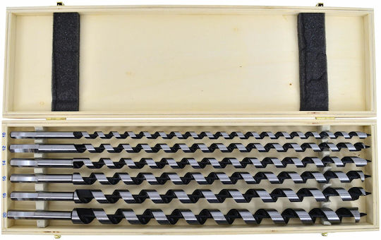 AWTools Set of 6 Diamond Drills with Triangular Shank for Wood