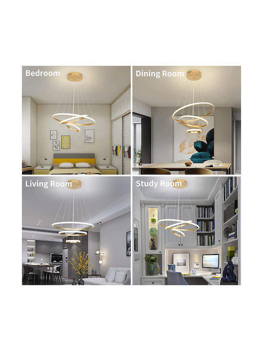 Powertech Adjustable Pendant Light Gold 60x60cm