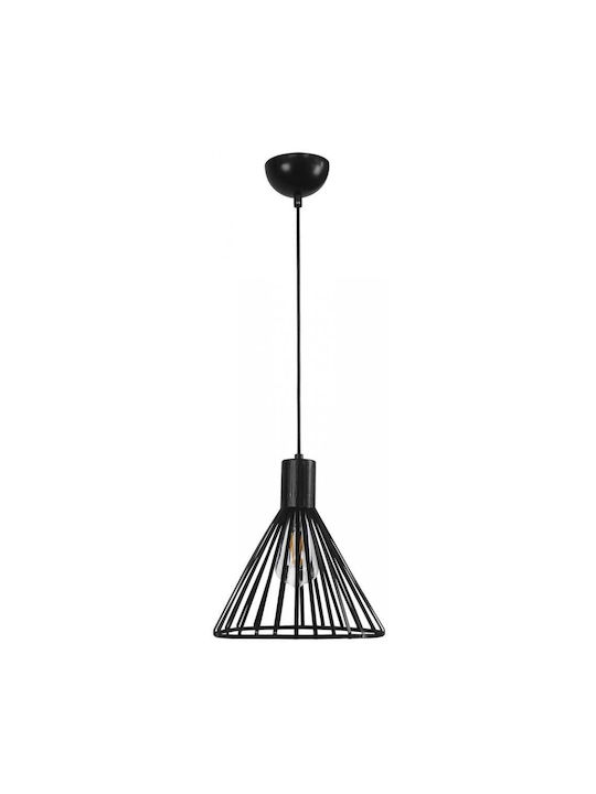 Heronia LONDON/25 Adjustable Pendant Light Black Grid with Socket E27 25x95cm