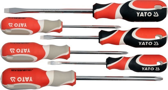 Yato Set 6 Magnetic Screwdrivers with 6 Interchangeable Tips