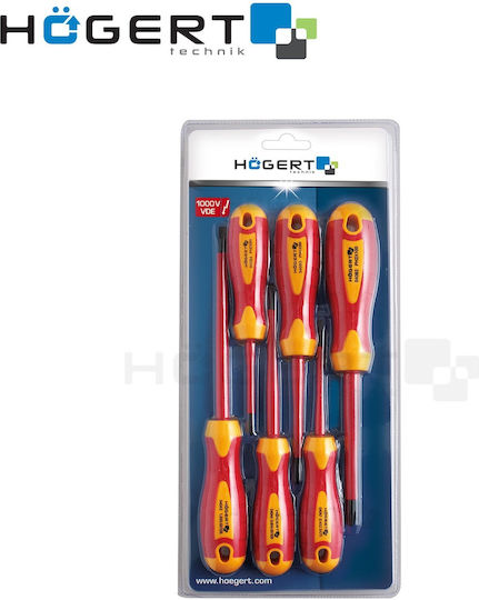 Högert Σετ 6 Κατσαβίδια Ηλεκτρολόγου 1000V