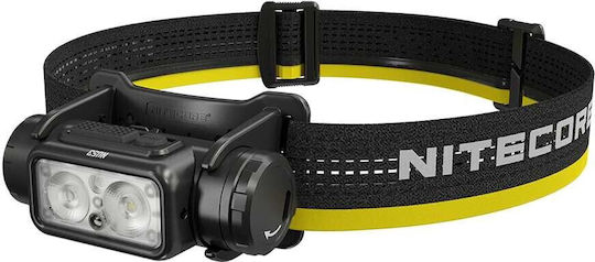 NiteCore Rechargeable Headlamp LED IP68 Dual Function with Maximum Brightness 1800lm NU53 Black